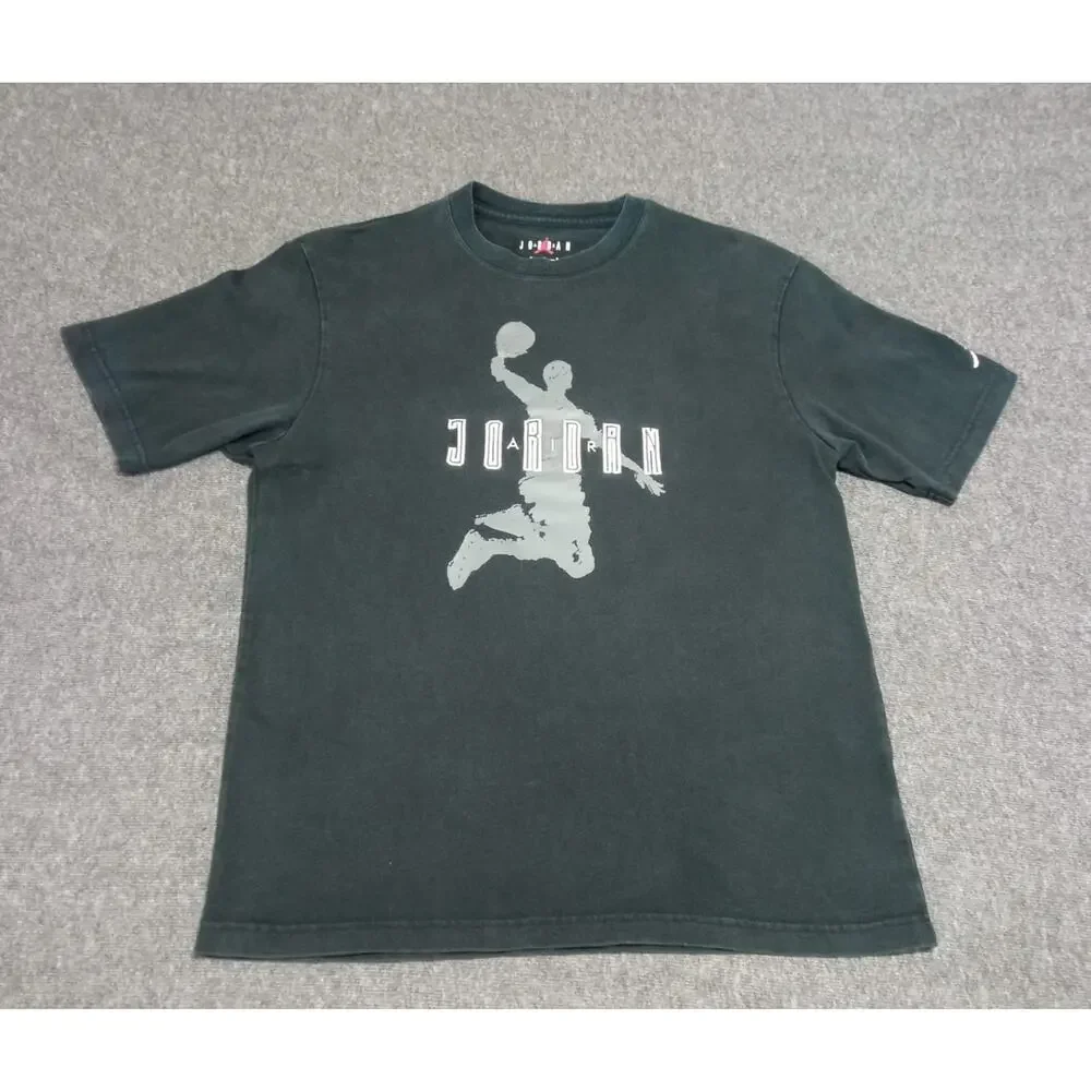 Air Jordan Men's Tee Shirt Jumpman Sport DNA 85 OG MJ Black Grey Size Medium